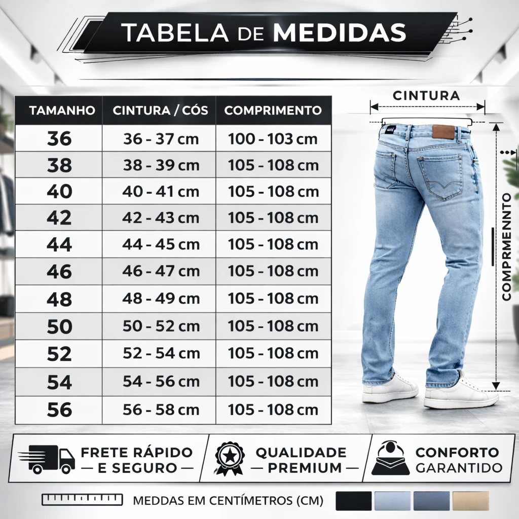 Kit 4 Calças Jeans oferta